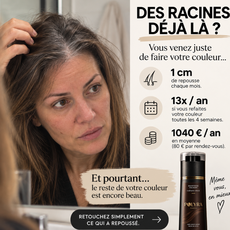 Shampooing colorant pour cheveux gris